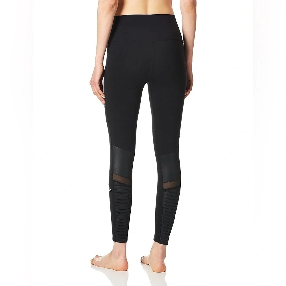 ALO Yoga Black Moto Full Lenght Leggings Women’s Size Small